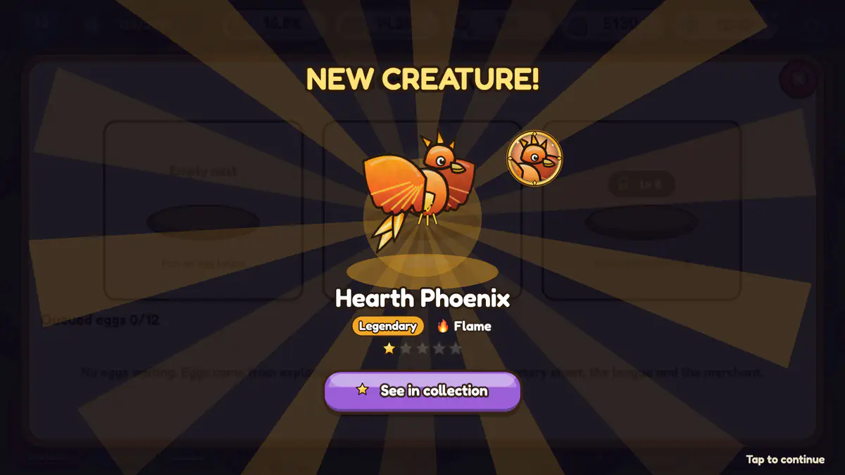 Screenshot: Hatch dragons & creatures